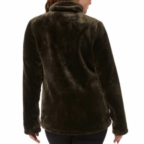 32 Degrees Heat Plush Jacket Forest Wood Green Size S - Picture 3 of 11